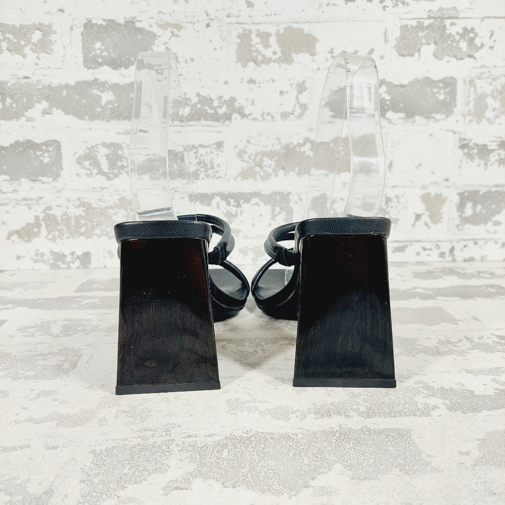 New Abound Austyn Black Block Heel Square Toe Strappy Sandals V346 - Picture 5 of 11